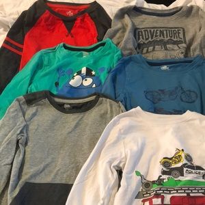 Lot of 6 boys long sleeve shirts size 5-6